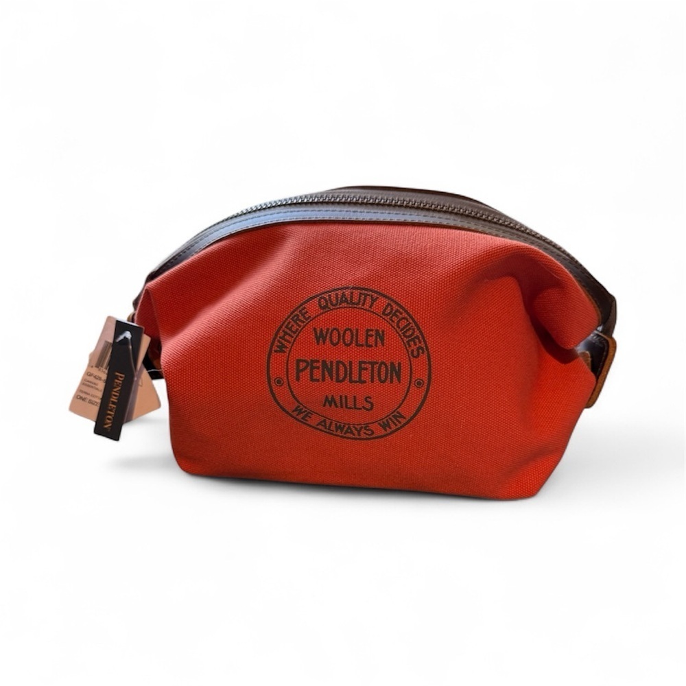 PENDLETON Terra Cotta Orange Canvas Pouch Bag - Picture 2 of 10